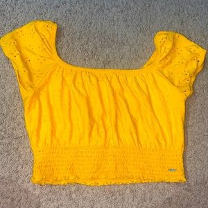 Gold Puff Sleeve Top